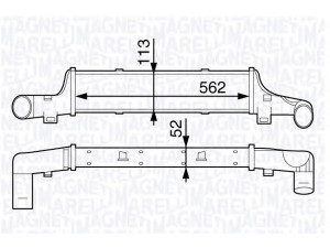 MAGNETI MARELLI 351319202180 tarpinis suslėgto oro aušintuvas, kompresorius 
 Variklis -> Oro tiekimas -> Įkrovos agregatas (turbo/superįkrova) -> Tarpinis suslėgto oro aušintuvas
210 500 04 00, 210 500 13 00, 210 500 17 00