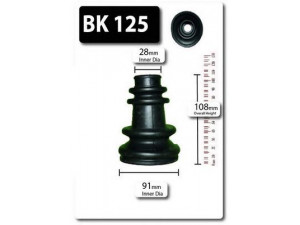 SHAFTEC BK125 gofruotoji membrana, kardaninis velenas 
 Ratų pavara -> Gofruotoji membrana