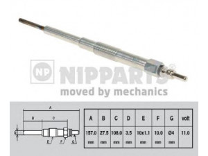 NIPPARTS N5717000 kaitinimo žvakė 
 Kibirkšties / kaitinamasis uždegimas -> Kaitinimo kaištis
22439-AA000