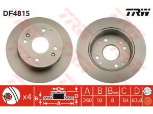 TRW DF4815 stabdžių diskas 
 Stabdžių sistema -> Diskinis stabdys -> Stabdžių diskas
42510S1AE00, 42510S1AE10, 42510SL5950