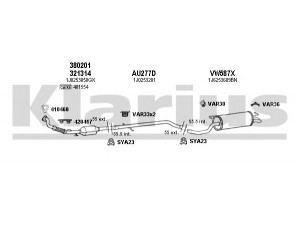 KLARIUS 930895U išmetimo sistema 
 Išmetimo sistema -> Išmetimo sistema, visa
