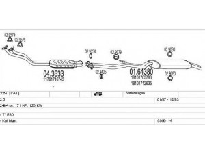 MTS C050114000811 išmetimo sistema 
 Išmetimo sistema -> Išmetimo sistema, visa