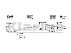 KLARIUS 360492E išmetimo sistema 
 Išmetimo sistema -> Išmetimo sistema, visa