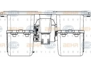 HELLA 8EW 351 044-631 vidaus pūtiklis 
 Šildymas / vėdinimas -> Orpūtė/dalys
182 9385, 74 21 396 107, 2 139 610 7