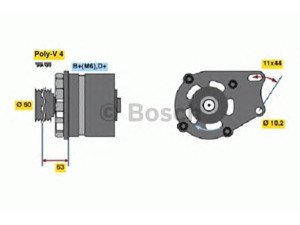 BOSCH 0 986 038 621 kintamosios srovės generatorius 
 Elektros įranga -> Kint. sr. generatorius/dalys -> Kintamosios srovės generatorius
46231658, 46528046, 7636428, 46231658