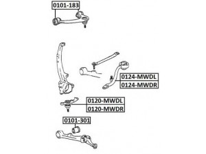ASVA 0124-MWDR vikšro valdymo svirtis 
 Ašies montavimas/vairavimo mechanizmas/ratai -> Valdymo svirtis/pasukamosios svirties sujungimas -> Vairo trauklės (valdymo svirtis, išilginis balansyras, diago
48660-22110, 48660-22111, 48660-30211