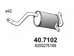 ASSO 40.7102 galinis duslintuvas 
 Išmetimo sistema -> Duslintuvas
8200276174, 8200276188, 8200276381