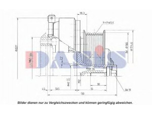 AKS DASIS 851244N magnetinė sankaba, oro kondicionieriaus kompresorius