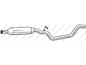 BOSAL 283-875 vidurinis duslintuvas 
 Išmetimo sistema -> Duslintuvas
3C0 253 209 C, 3C0 253 209 G