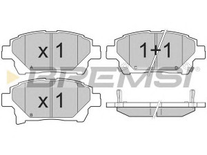 BREMSI BP3393 stabdžių trinkelių rinkinys, diskinis stabdys 
 Techninės priežiūros dalys -> Papildomas remontas
04465-74020, 0446552021, 0446552022