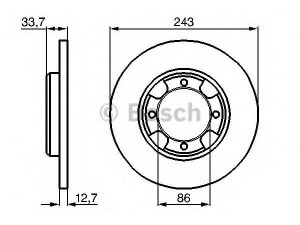 BOSCH 0 986 478 253 stabdžių diskas 
 Dviratė transporto priemonės -> Stabdžių sistema -> Stabdžių diskai / priedai
MB234076, MB238076, MB316676, MD366435