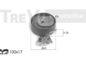 TREVI AUTOMOTIVE KD1260 paskirstymo diržo komplektas 
 Techninės priežiūros dalys -> Papildomas remontas
083184, 083185, 0831S1