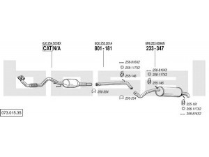 BOSAL 073.015.35 išmetimo sistema 
 Išmetimo sistema -> Išmetimo sistema, visa