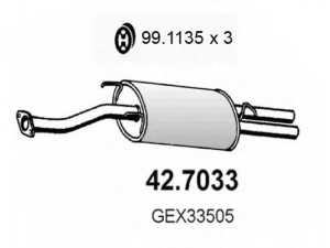 ASSO 42.7033 galinis duslintuvas 
 Išmetimo sistema -> Duslintuvas
GEX33505, WCG10051