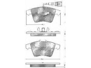 BSF 10737 stabdžių trinkelių rinkinys, diskinis stabdys 
 Techninės priežiūros dalys -> Papildomas remontas
7H0698151A