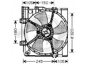 DIEDERICHS 8622103 ventiliatorius, radiatoriaus 
 Aušinimo sistema -> Radiatoriaus ventiliatorius
45121AA052, 45121AC000, 45137AC000