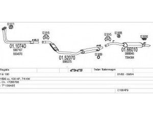 MTS C100479013196 išmetimo sistema 
 Išmetimo sistema -> Išmetimo sistema, visa