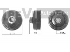 TREVI AUTOMOTIVE PC1263 skriemulys, alkūninis velenas 
 Diržinė pavara -> Dirželio skriemulys
2720300803, 2730300303, A2720300803