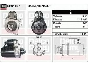 DELCO REMY DRS1831 starteris 
 Elektros įranga -> Starterio sistema -> Starteris
310408, 310414, 7700569689, 7700572689