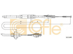 COFLE 10.3149 sankabos trosas 
 Dviratė transporto priemonės -> Kabeliai ir tachometro velenaai -> Sankabos trosas
701721335, 701721335B, 7D1721335