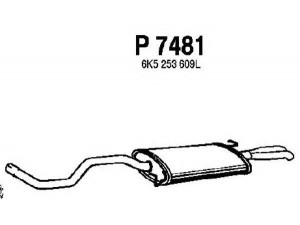 FENNO P7481 galinis duslintuvas 
 Išmetimo sistema -> Duslintuvas
6K5253609AC, 6K5253609L, 6K5253609S