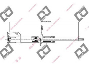 DJ PARTS DS1914GS amortizatorius 
 Pakaba -> Amortizatorius
0000046749444, 0000046755676, 46749450