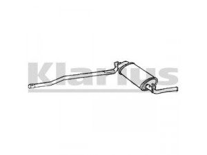 KLARIUS 260316 galinis duslintuvas 
 Išmetimo sistema -> Duslintuvas
021115315D, 021115315E, 021115315D