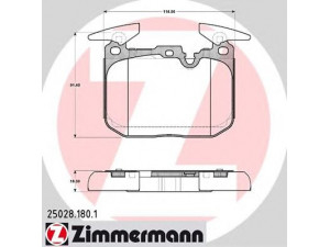 ZIMMERMANN 25028.180.1 stabdžių trinkelių rinkinys, diskinis stabdys 
 Techninės priežiūros dalys -> Papildomas remontas
3411 6 799 805, 3411 6 850 850