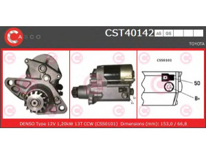 CASCO CST40142AS starteris 
 Elektros įranga -> Starterio sistema -> Starteris
2810003070, 2810028052, 2810062011