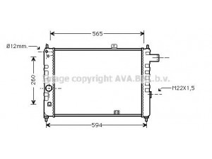 AVA QUALITY COOLING OL2052 radiatorius, variklio aušinimas 
 Aušinimo sistema -> Radiatorius/alyvos aušintuvas -> Radiatorius/dalys
03048799, 1302006