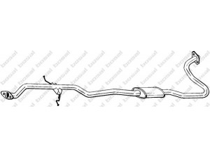 BOSAL 288-059 vidurinis duslintuvas 
 Išmetimo sistema -> Duslintuvas
B3F6-40-300