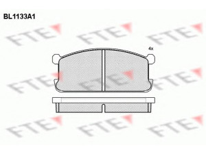 FTE BL1133A1 stabdžių trinkelių rinkinys, diskinis stabdys 
 Techninės priežiūros dalys -> Papildomas remontas
MB 134 815, MB 151 323, MB 151 324