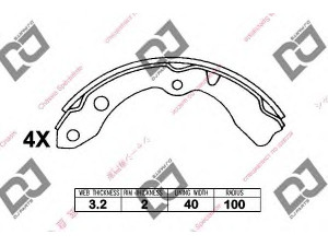 DJ PARTS BS1160 stabdžių trinkelių komplektas 
 Techninės priežiūros dalys -> Papildomas remontas
0449412010, 0449412040, 0449487701