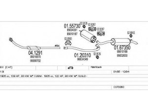 MTS C070060000981 išmetimo sistema 
 Išmetimo sistema -> Išmetimo sistema, visa