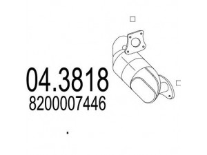 MTS 04.3818 katalizatoriaus keitiklis 
 Išmetimo sistema -> Katalizatoriaus keitiklis
8200007446