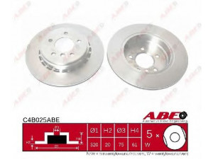 ABE C4B025ABE stabdžių diskas 
 Dviratė transporto priemonės -> Stabdžių sistema -> Stabdžių diskai / priedai
34216753215, 34216772085