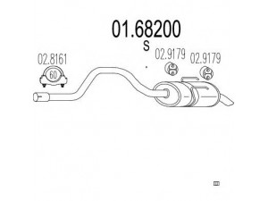 MTS 01.68200 galinis duslintuvas 
 Išmetimo sistema -> Duslintuvas