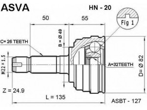 ASVA HN-20 jungčių komplektas, kardaninis velenas 
 Ratų pavara -> Sujungimai/komplektas
44010-SH3-J01, 44011-SH3-J01, 44011-SH9-325
