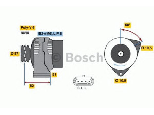 BOSCH 0 124 325 162 kintamosios srovės generatorius
93 441 576