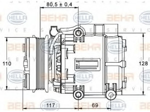 HELLA 8FK 351 113-411 kompresorius, oro kondicionierius 
 Oro kondicionavimas -> Kompresorius/dalys
1 433 094, 1 574 386, 1S7H19D629DE