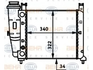 HELLA 8MK 376 713-491 radiatorius, variklio aušinimas 
 Aušinimo sistema -> Radiatorius/alyvos aušintuvas -> Radiatorius/dalys
7559876, 7739941