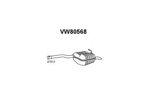 VENEPORTE VW80568 galinis duslintuvas 
 Išmetimo sistema -> Duslintuvas
1K5253609J