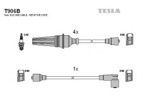 TESLA T906B uždegimo laido komplektas 
 Kibirkšties / kaitinamasis uždegimas -> Uždegimo laidai/jungtys
5967.J7