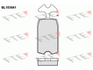 FTE BL1039A1 stabdžių trinkelių rinkinys, diskinis stabdys 
 Techninės priežiūros dalys -> Papildomas remontas
1M5434279A, 5434279, 5441968, 5441971