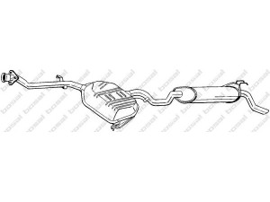 BOSAL 285-763 galinis duslintuvas 
 Išmetimo sistema -> Duslintuvas
7 742 193