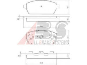 A.B.S. 37096 stabdžių trinkelių rinkinys, diskinis stabdys 
 Techninės priežiūros dalys -> Papildomas remontas
55200-50FA0