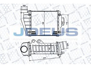 JDEUS 830N33 tarpinis suslėgto oro aušintuvas, kompresorius 
 Variklis -> Oro tiekimas -> Įkrovos agregatas (turbo/superįkrova) -> Tarpinis suslėgto oro aušintuvas
357145805A, 357145805B, 3A0145805A