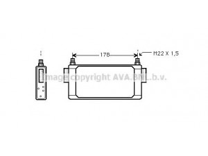 AVA QUALITY COOLING LC3051 alyvos aušintuvas, variklio alyva 
 Aušinimo sistema -> Radiatorius/alyvos aušintuvas -> Alyvos aušintuvas
82398822, 82449166, 91000640