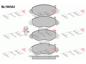 FTE BL1963A2 stabdžių trinkelių rinkinys, diskinis stabdys 
 Techninės priežiūros dalys -> Papildomas remontas
06903081-0, 41060-9X127, 41060-9X225