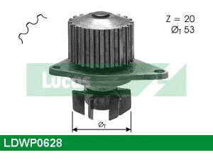 LUCAS ENGINE DRIVE LDWP0628 vandens siurblys 
 Aušinimo sistema -> Vandens siurblys/tarpiklis -> Vandens siurblys
120147, 1201E3, 120434, 120718